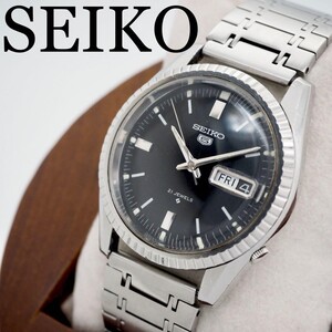 120 SEIKO セイコーファイブ　メンズ　自動巻き　フルーテッドベゼル