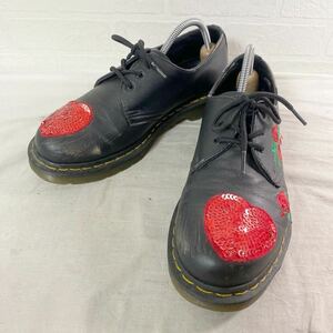 3874☆ Dr.Martens ドクターマーチン シューズ 靴 レザーシューズ レディース UK6 ブラック スパンコール 刺繍