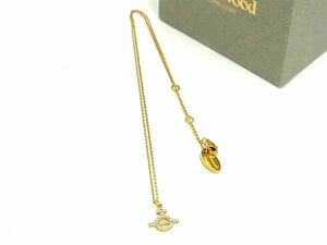 1円 ■美品■ Vivienne Westwood ヴィヴィアンウエストウッド オーブ ネックレス ペンダント アクセサリー レディース ゴールド系 FE0473