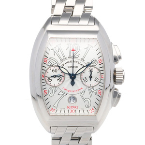 フランクミュラー コンキスタドール キング 腕時計 時計 ステンレススチール 自動巻き メンズ 1年保証 FRANCK MULLER 中古 美品