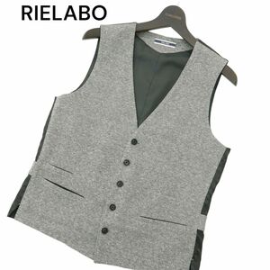 美品★ RIELABO リエラボ ニコルクラブ フォーメン 通年 カモフラ 迷彩柄 切替 シンチバック ベスト ジレ Sz.48　メンズ　A4T06254_5#C