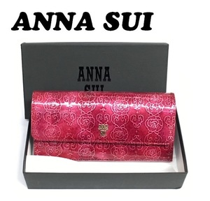 【ANNA SUI】(NO.3522)アナスイ 財布　ローズハート　ワイン色　長財布　未使用