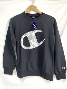 新品■Champion チャンピオン キッズ ロゴ トレーナー 140 ブラック 裏起毛