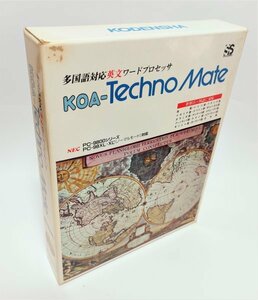 【同梱OK】 コア・テクノメイト ■ KOA-Techno Mate ■ 多言語対応英文ワードプロセッサ ■ PC-9800シリーズ ■ MS-DOS版 ■ ジャンク品