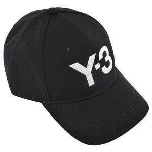 新品【Lサイズ】Y-3 ワイスリー LOGO CAP/刺繍ビッグロゴ ベースボール キャップ 帽子/H62981 BLACK