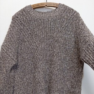 美品 20AW 33000円 theory luxe 伊製 エクストラファインメリノ ARIA LEONY ゆったり メランジ ローゲージ ニット 38 セーター セオリー