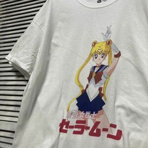 AGXN 1スタ 白 アニメ Tシャツ セーラームーン 昭和 レトロ - 90s 00s ビンテージ アメリカ 古着 ベール 卸 仕入れ