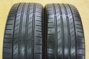 送料無料【中古 タイヤ】195/45R17 195/45-17 コンチネンタル CONTISPORT CONTACT5 19年製 2本 スペア 応急