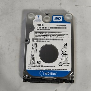 「112」WD Blue HDD 500GB WD5000LPCX SATA 2.5インチ 使用時間11158