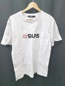 ◇ SILAS サイラス ロゴ　ユニセックス 半袖 Tシャツ サイズＬ ホワイト レディース メンズ P