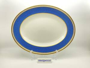 ＊レア＊ WEDGWOOD ウェッジウッド ＊RARE＊ ULANDER POWDER BLUE 35cm Large Meat Dish ユーランダーパウダーパウダーブルー 大肉皿 *T200