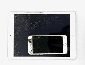 【4647】iPad Air 第1世代 Cellular A1475 シルバー ジャンク iPhone6 ゴールド ジャンク品 画面割れ 部品取り apple アップル スマホ 