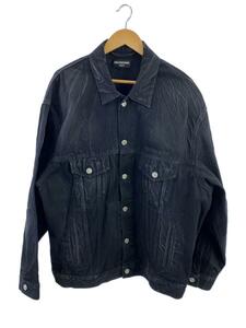 BALENCIAGA◆Gジャン/XS/コットン/BLK/690198/Paris Oversized Denim Jacket