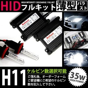 特価 最安値 【送料無料】 HIDフルキット 薄型バラスト 55w H11 グリーン 緑 キセノン ヘッドライト ランプ 交換 後付け HIDキット