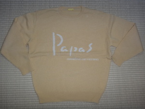 『PAPAS パパス』☆ニット セーター☆イエロー☆サイズＭ☆ 国内正規品