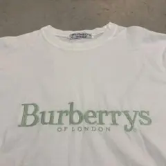 Burberry 英国製 Tシャツ 高級コットン バーバリー ホワイト 美品