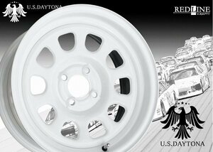 ★ U.S.Daytona ★ 15x7.0J 前後異オフセット+30/+20 PCD100 ホワイトカラー ホイール4本セット カスタム/チューニングサイズ!!