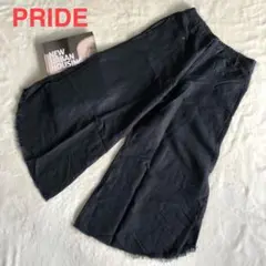 PRIDE 美品 パンツ ウエストゴム フリンジ ゆったり ワイドパンツ 12