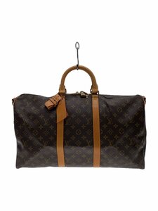 LOUIS VUITTON◆キーポル・バンドリエール50_モノグラム・キャンバス_BRW/PVC/BRW