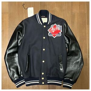 【美品】MAISON KITSUNE TEDDY スタジャン メゾン キツネ テディ 1st VERSITY JACKET レザー ジャンパー ワッペン 本革 ヴィンテージ 希少