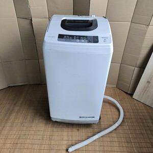 ◎直接取引限定【日立 洗濯機 ①】5kg 中古品 2016年 型式 NW-5WR STEP WASH スリム コンパクト 家電 200-99