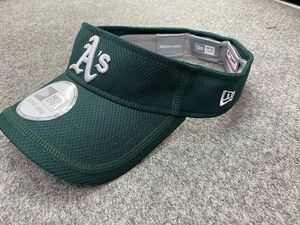 L/XL ニューエラ NEWERA オークランド アスレチックス Athletics サンバイザー VISOR 公式 MLB メジャー 紫外線カット USA正規品 Clubhouse