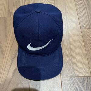 【中古】NIKE(ナイキ) 帽子 ネイビー 90年代