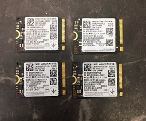 1円～ ■ M.2　NVMe　SSD　512GB　4点　まとめ売り　Samsung　データ消去済　動作可