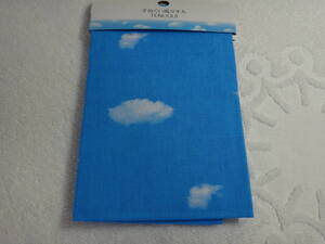 未使用新品！空　綿１００％手ぬぐい風タオル　（青空に白い雲　柄１枚３３ｘ９０ｃｍ）