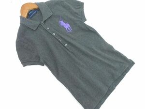 Ralph Lauren ラルフローレン ビッグポニー ポロシャツ sizeS/グレー ■◆ ☆ efa4 レディース