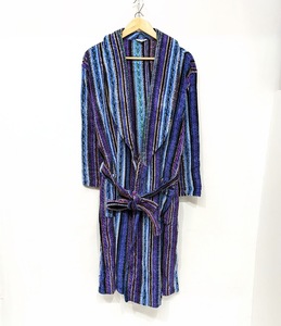 美品 MISSONI ミッソーニ ガウン ストリシア バスローブ 綿 L 日本製 VINTAGE 80s 90s 泰道リビング ライセンス タオル地 ユニセックス