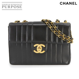 新品同様 シャネル CHANEL マドモアゼル チェーン ショルダー バッグ レザー ブラック ゴールド 金具 ヴィンテージ 90229406