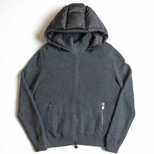 【美品】MONCLER 【MAGLIONE TRICOT CARDIGAN】L ニット切り替え ダウンジャケット モンクレール 2310123