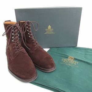 #wns クロケット&ジョーンズ CROCKETT&JONES BEAMS F ラドナー3 ラスト200 ブーツ 5E 茶 スエード レースアップ メンズ [889719]