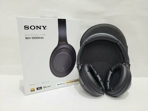 ★SONY ソニー　ワイヤレスヘッドホン WH-1000XM3　ノイズキャンセリング ブラック Bluetooth Hi-Res　付属品有 中古 ★004238