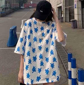 韓国風 レディース 半袖Tシャツ 夏新しい 気質 ファッションTシャツ Tシャツ XL ブラック