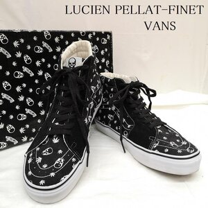 バンズ LUCIEN PELLAT-FINET コラボ SK8 HI LX ルシアン ペラフィネ ヘンプ スカル スニーカー US：11 白 / ホワイト X 黒 / ブラック