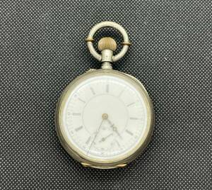 商館時計 侍と軍馬刻印 シュミット 銀ケース 懐中時計　動作品 アンティーク(Antique pocket watch）★同梱可　No.1157