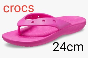 crocs クロックス サンダル フリップ ピンク 24cm 