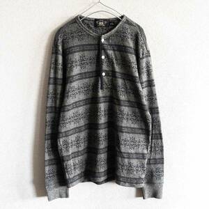 【美品】 RRL 【NATIVE HENLEYNECK SHIRTS】S ネイティブ ヘンリーネック シャツ ダブルアールエル 2405304