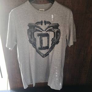 未使用 DIESEL ディーゼル 高級 カジュアル Tシャツ 半袖 コットン カジュアル Lサイズ グレー