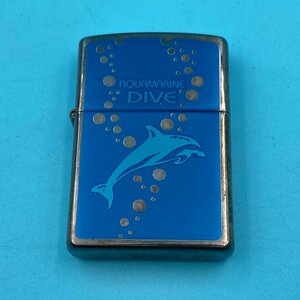 【A9005O148】zippo　ジッポー　ジッポライター　AQUAMARINE　DIVE　イルカ　海モチーフ　喫煙具