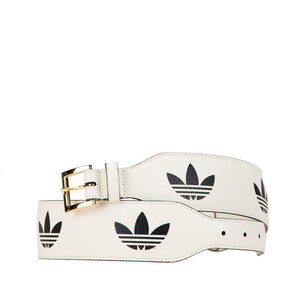 グッチ × アディダス ホースビット ベルト 625854 ホワイト ブラック レザー レディース GUCCI × adidas 【中古】