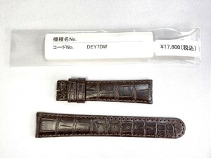 DEY7DW SEIKO グランドセイコー 19mm 純正革ベルト クロコダイル ブラウン SBGR027/9S55-00B0用 ネコポス送料無料