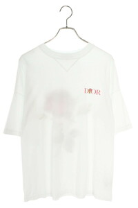 ディオール Tシャツ 22AW 243J685A0677 サイズ:XS ローズ刺繍リラックスフィットTシャツ 中古 OM10