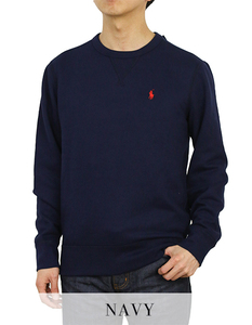 新品 Z b553 Mサイズ navy 紺 クルーネックスウェット 無地 プルオーバー ワンポイント polo ralph lauren ポロ ラルフ ローレン