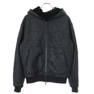 LOUIS VUITTON ルイヴィトン 21SS LV Shearling Flower Monogram Hooded Jacket リバーシブルムートンレザージャケット ITNKYNC11V68