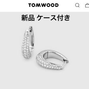 新品 TOMWOOD トムウッド ピアス Liz Hoop Pave リズ フープ シルバー925 アクセサリー ユニセックス 定価：¥61,000 フープピアス