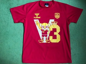 送料無料 中古 良品 INAC神戸 なでしこリーグV３達成記念Tシャツ M 赤 アイナック 半袖 検索用 澤 川澄 海堀 中島 高瀬 仲田 京川 南山