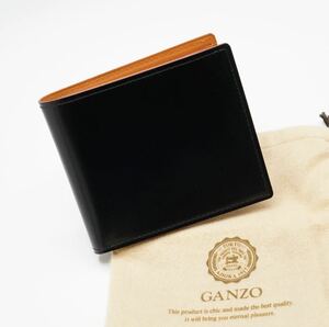 未使用 GANZO コードバン オーセンティック 小銭入れ付き二つ折り財布 ガンゾ / 本革 レザー 馬革 カードケース コインケース 